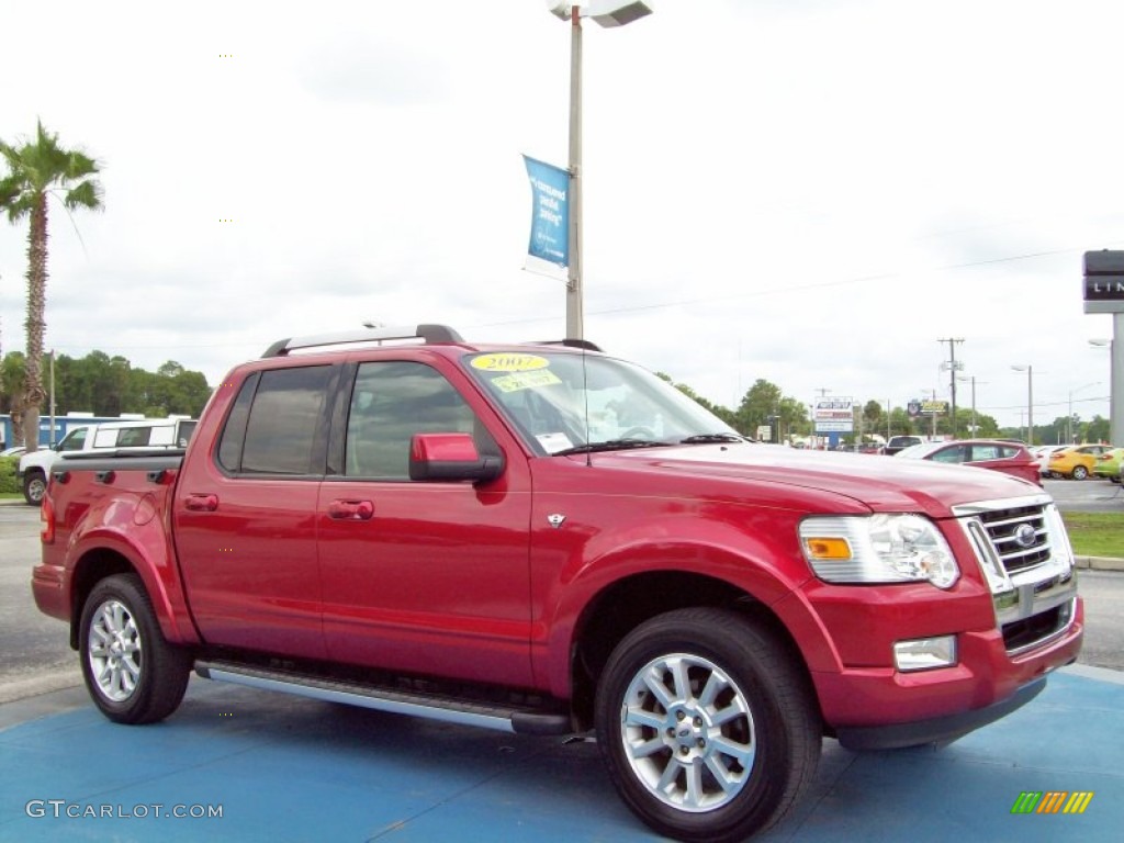 Red Fire 2007 Ford Explorer Sport Trac Limited Exterior Photo #82165658