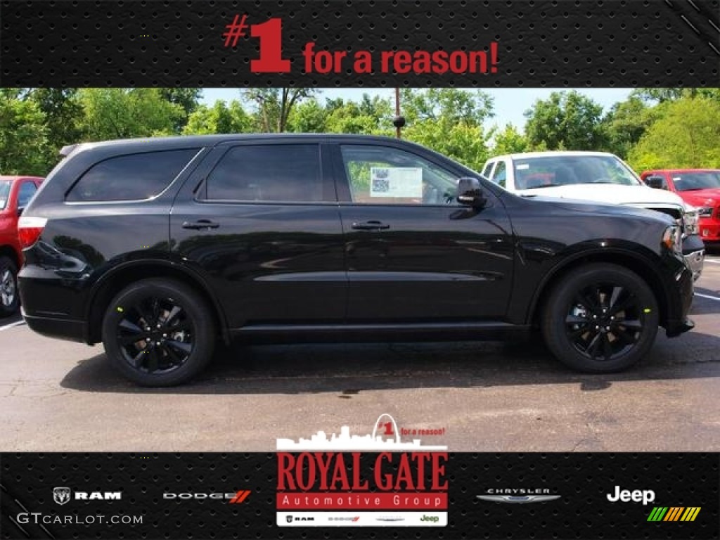 2013 Durango R/T Blacktop AWD - Brilliant Black Crystal Pearl / Black photo #1