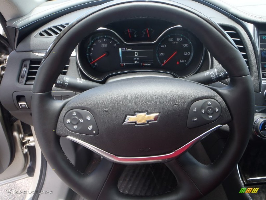 2014 Chevrolet Impala LTZ Jet Black/Dark Titanium Steering Wheel Photo #82166363
