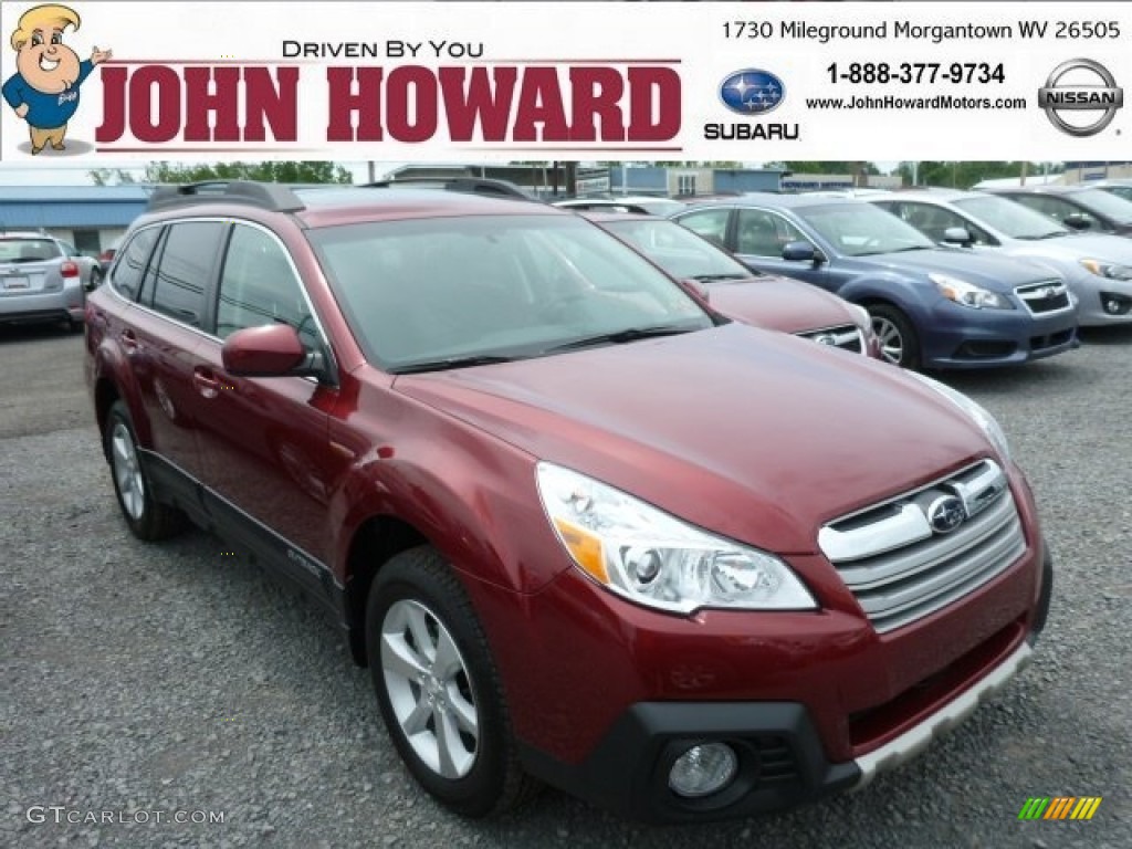 2014 Outback 2.5i Limited - Venetian Red Pearl / Black photo #1