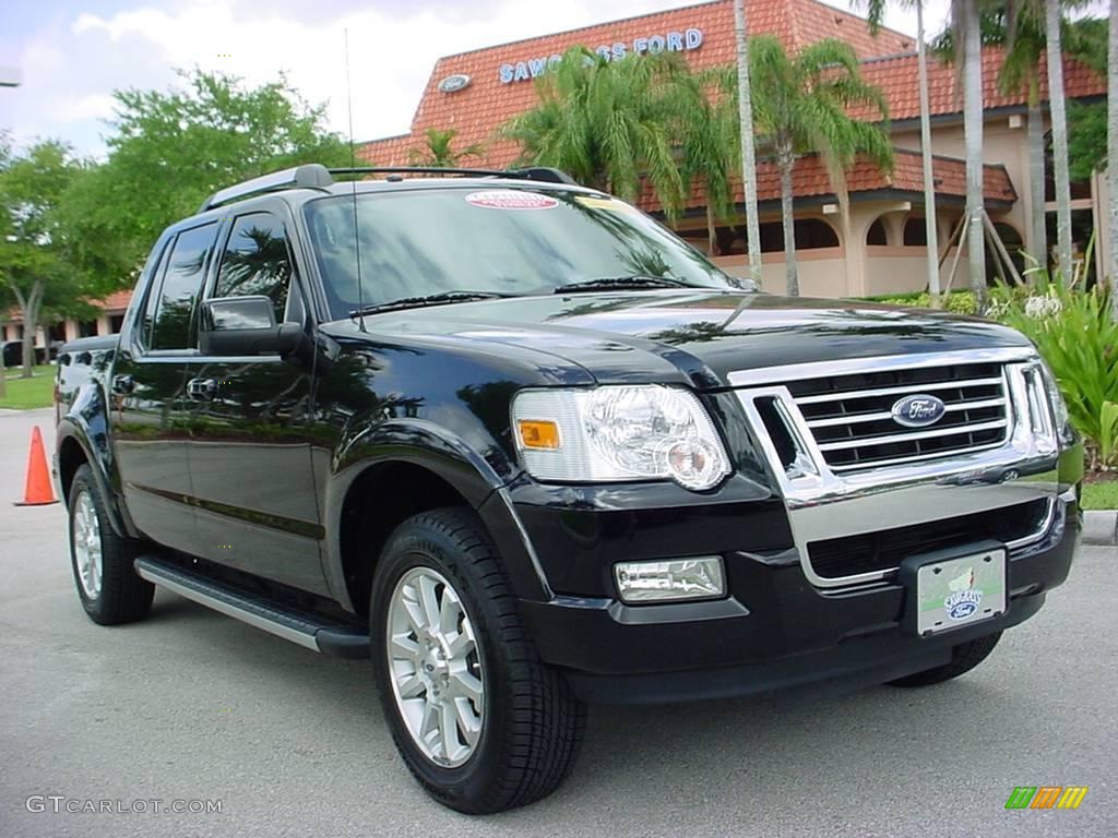 2007 Explorer Sport Trac Limited - Black / Dark Charcoal/Camel photo #1