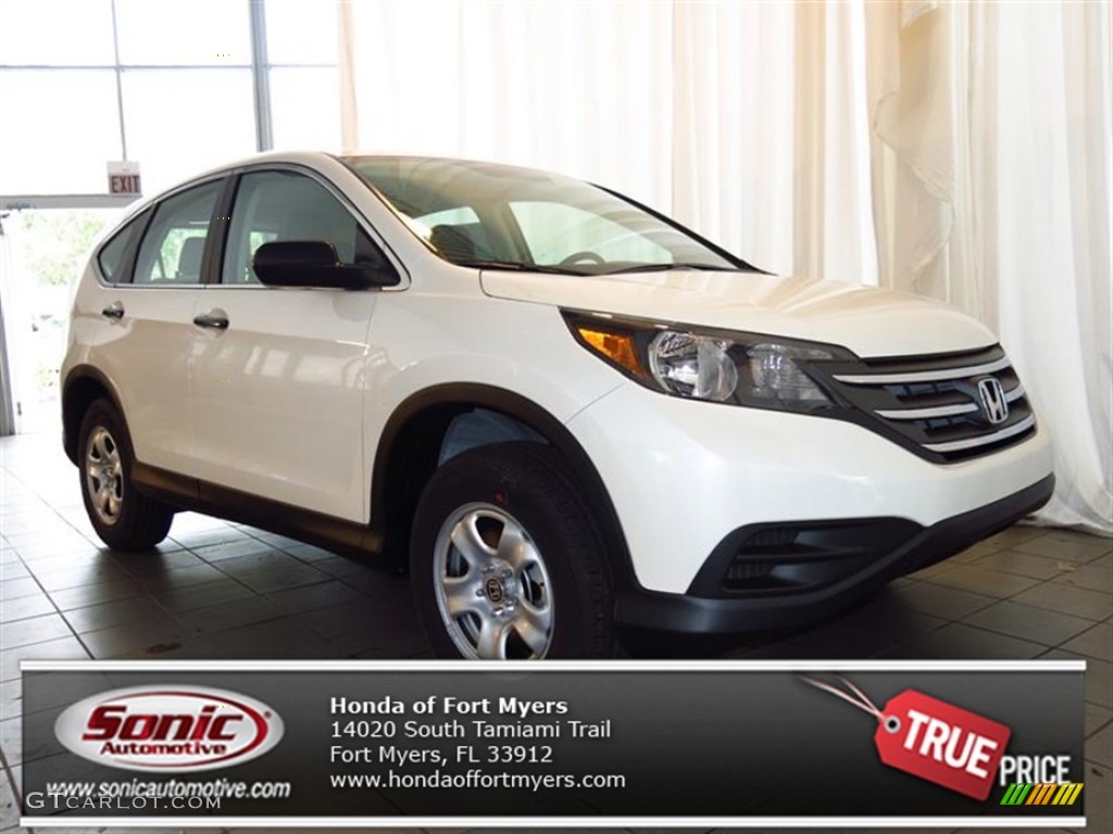 2013 CR-V LX - White Diamond Pearl / Gray photo #1