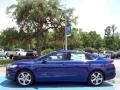 2013 Deep Impact Blue Metallic Ford Fusion Hybrid SE  photo #2