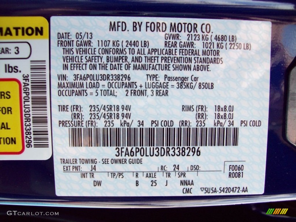 2013 Fusion Hybrid SE - Deep Impact Blue Metallic / Charcoal Black photo #13