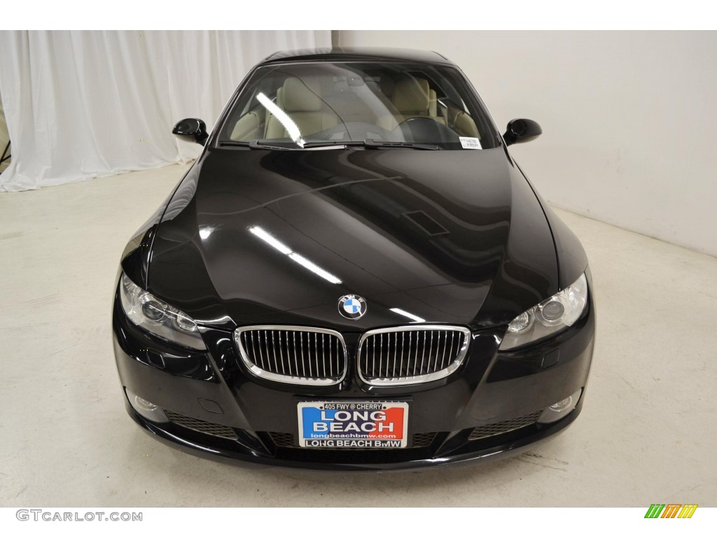 2007 3 Series 335i Convertible - Jet Black / Cream Beige photo #4