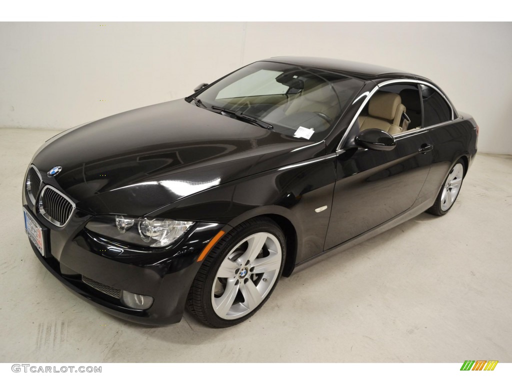 2007 3 Series 335i Convertible - Jet Black / Cream Beige photo #5