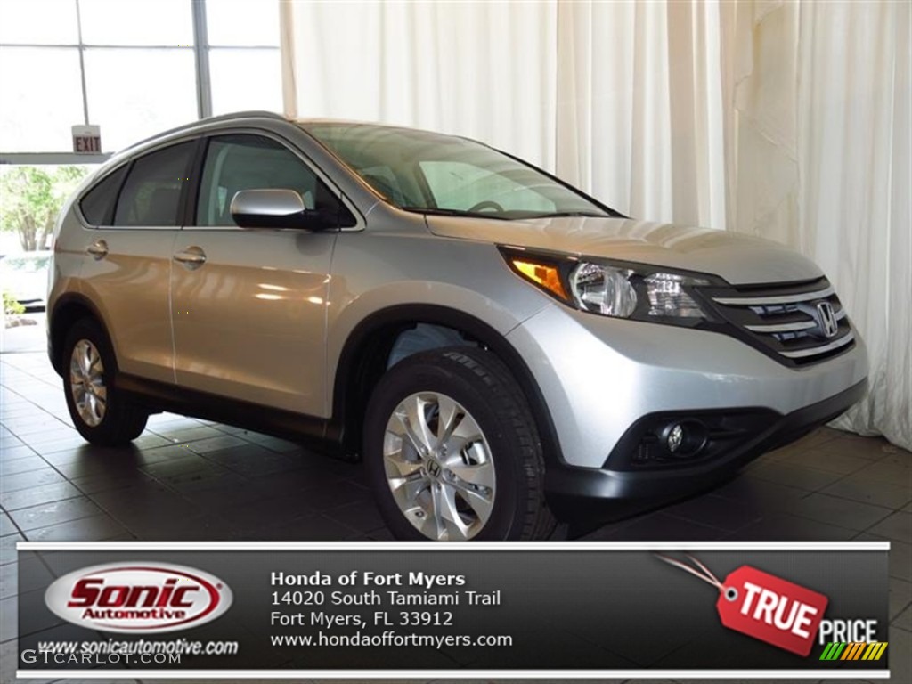 2013 CR-V EX-L - Alabaster Silver Metallic / Gray photo #1