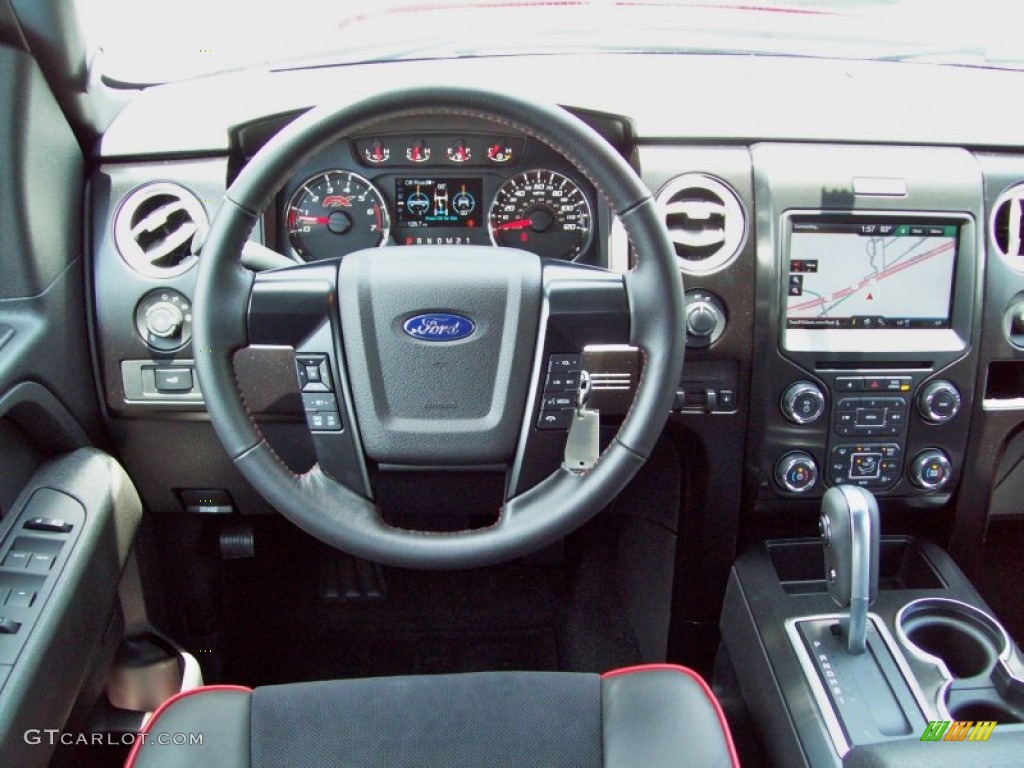 2013 Ford F150 FX2 SuperCrew FX Sport Appearance Black/Red Dashboard Photo #82173263