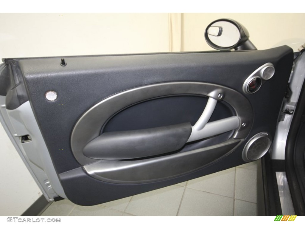 2006 Mini Cooper S Hardtop Octagon Tartan Red/Panther Black Door Panel Photo #82176605