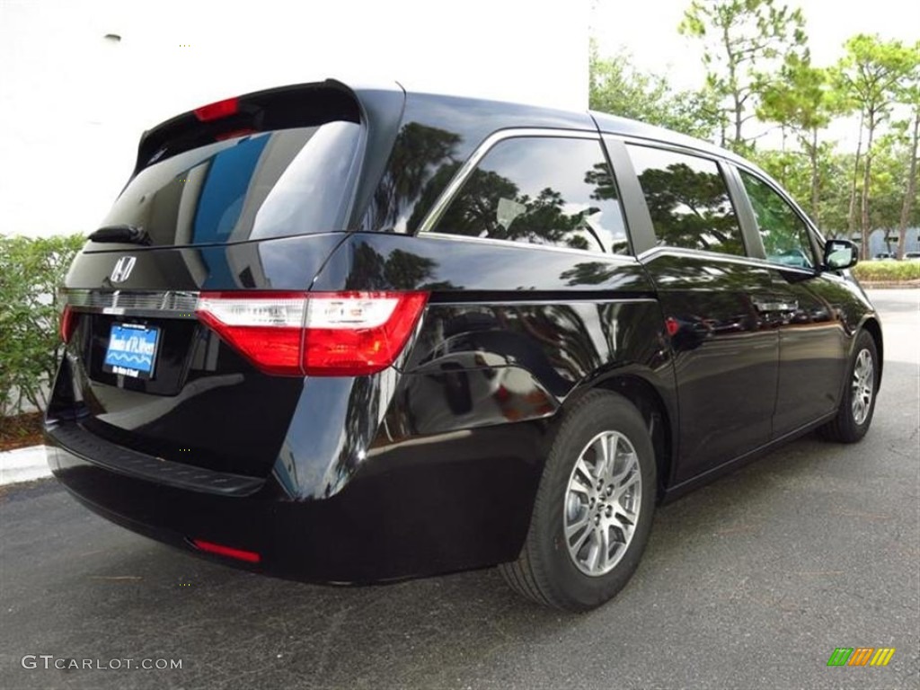 2013 Odyssey EX-L - Crystal Black Pearl / Gray photo #3