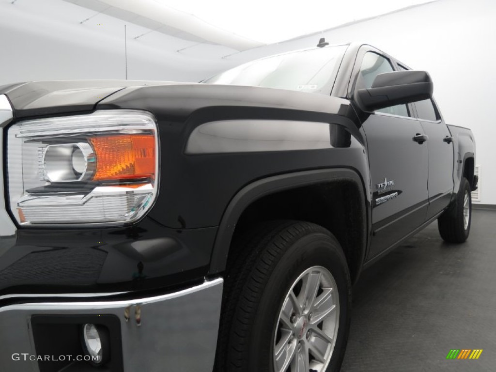 2014 Sierra 1500 SLE Crew Cab - Onyx Black / Jet Black/Dark Ash photo #2