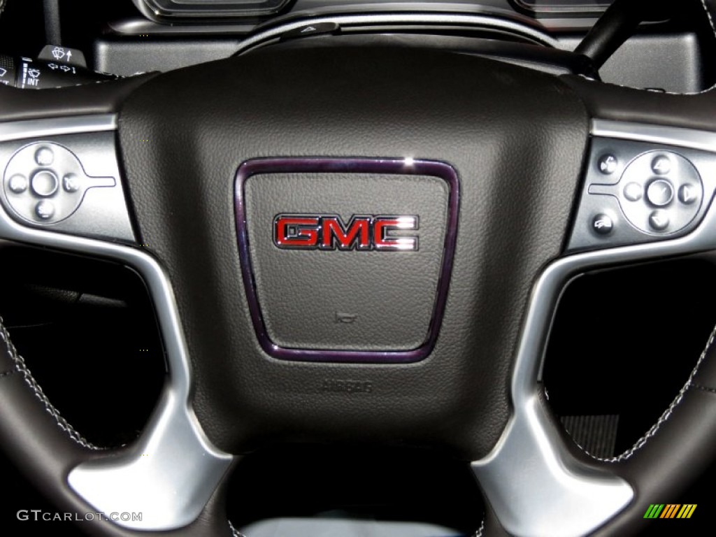 2014 GMC Sierra 1500 SLE Crew Cab Jet Black/Dark Ash Steering Wheel Photo #82178134