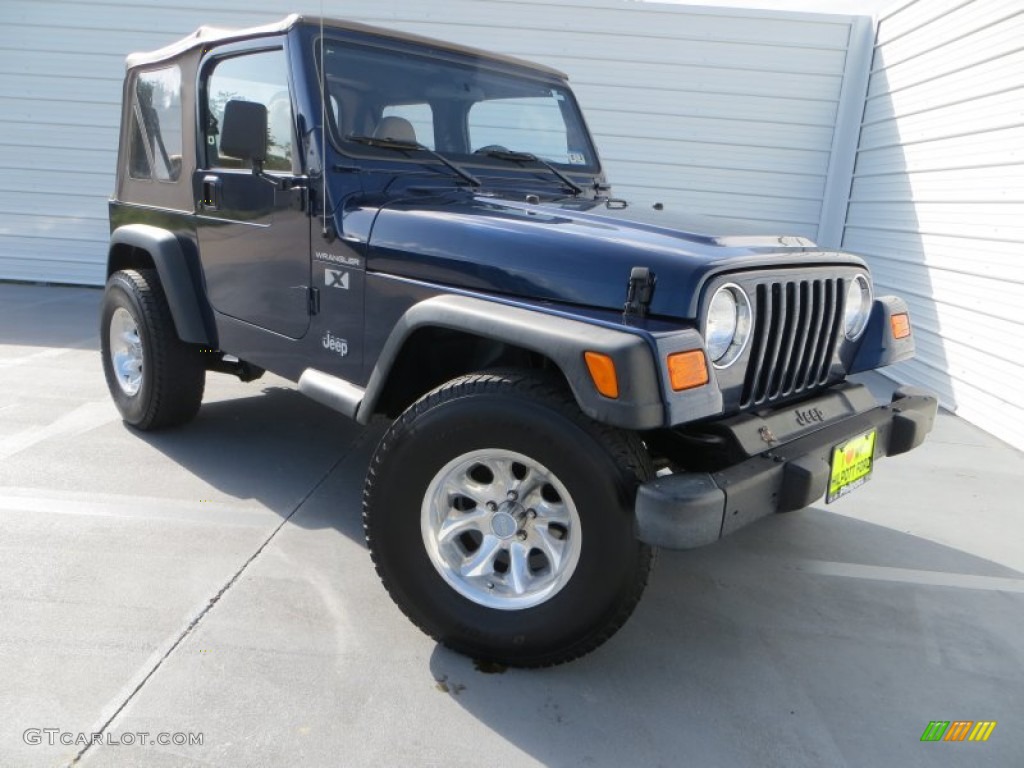 2002 Wrangler X 4x4 - Black / Camel Beige photo #2