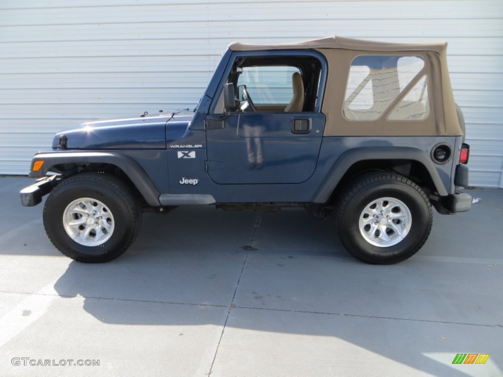 2002 Wrangler X 4x4 - Black / Camel Beige photo #6