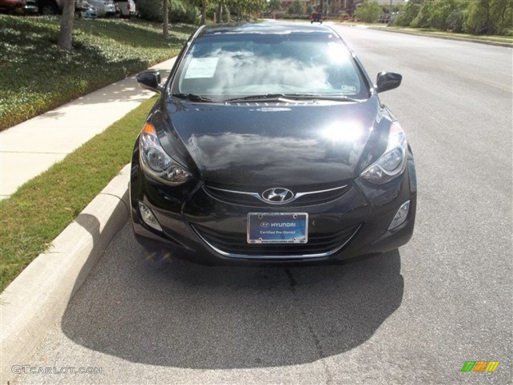 2012 Elantra GLS - Midnight Black / Gray photo #2