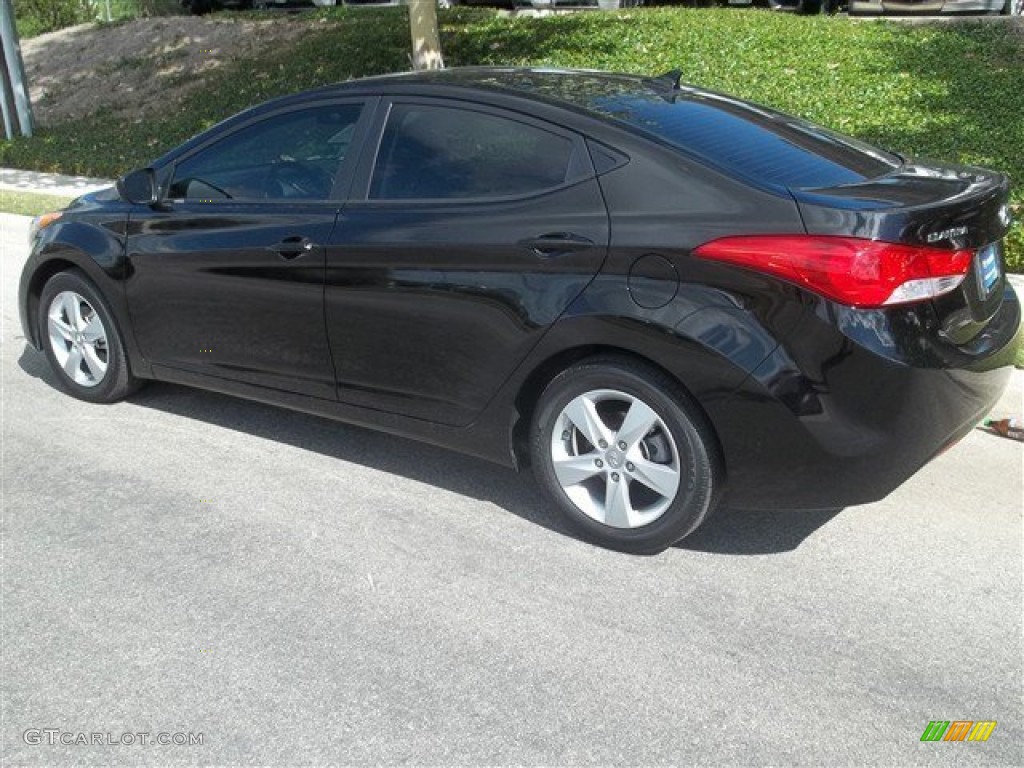2012 Elantra GLS - Midnight Black / Gray photo #4