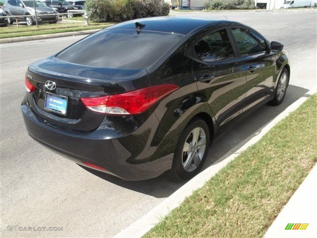 2012 Elantra GLS - Midnight Black / Gray photo #6