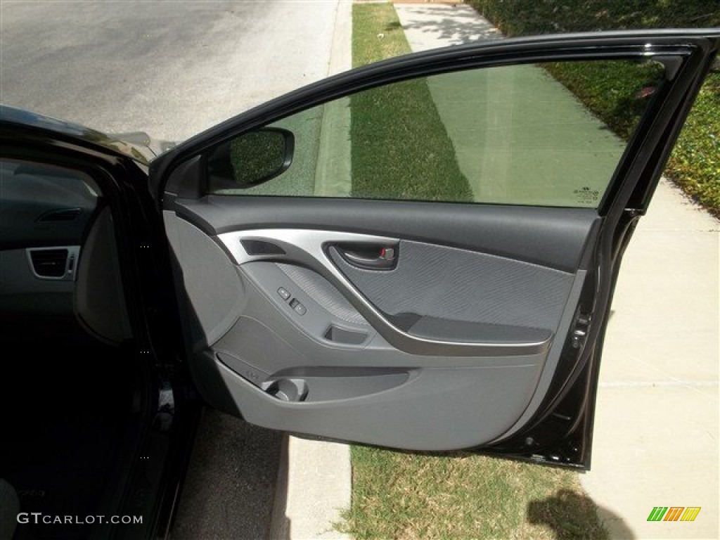 2012 Elantra GLS - Midnight Black / Gray photo #9
