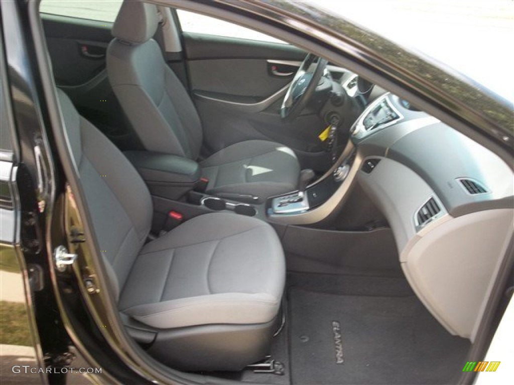 2012 Elantra GLS - Midnight Black / Gray photo #11