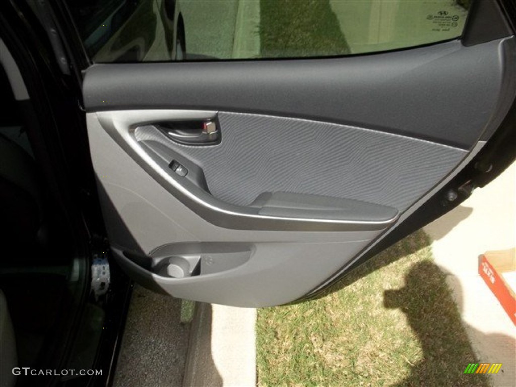 2012 Elantra GLS - Midnight Black / Gray photo #12