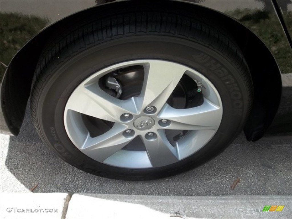 2012 Elantra GLS - Midnight Black / Gray photo #14