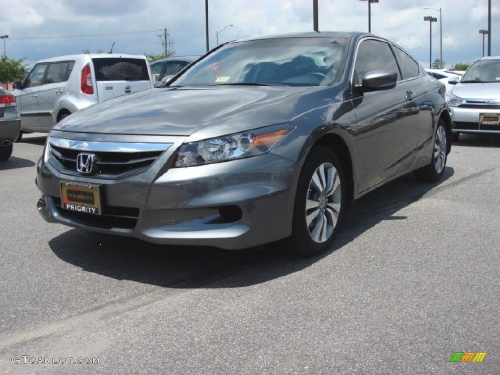 2012 Accord EX-L Coupe - Polished Metal Metallic / Black photo #1