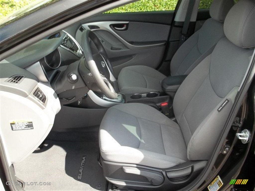 2012 Elantra GLS - Midnight Black / Gray photo #21