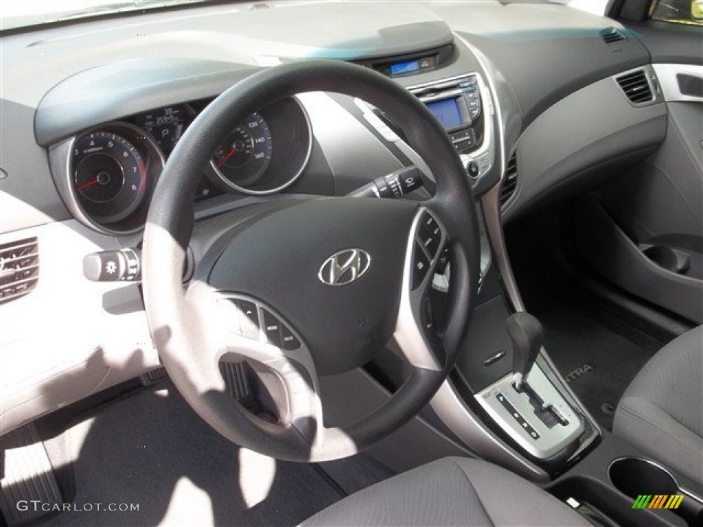 2012 Elantra GLS - Midnight Black / Gray photo #24
