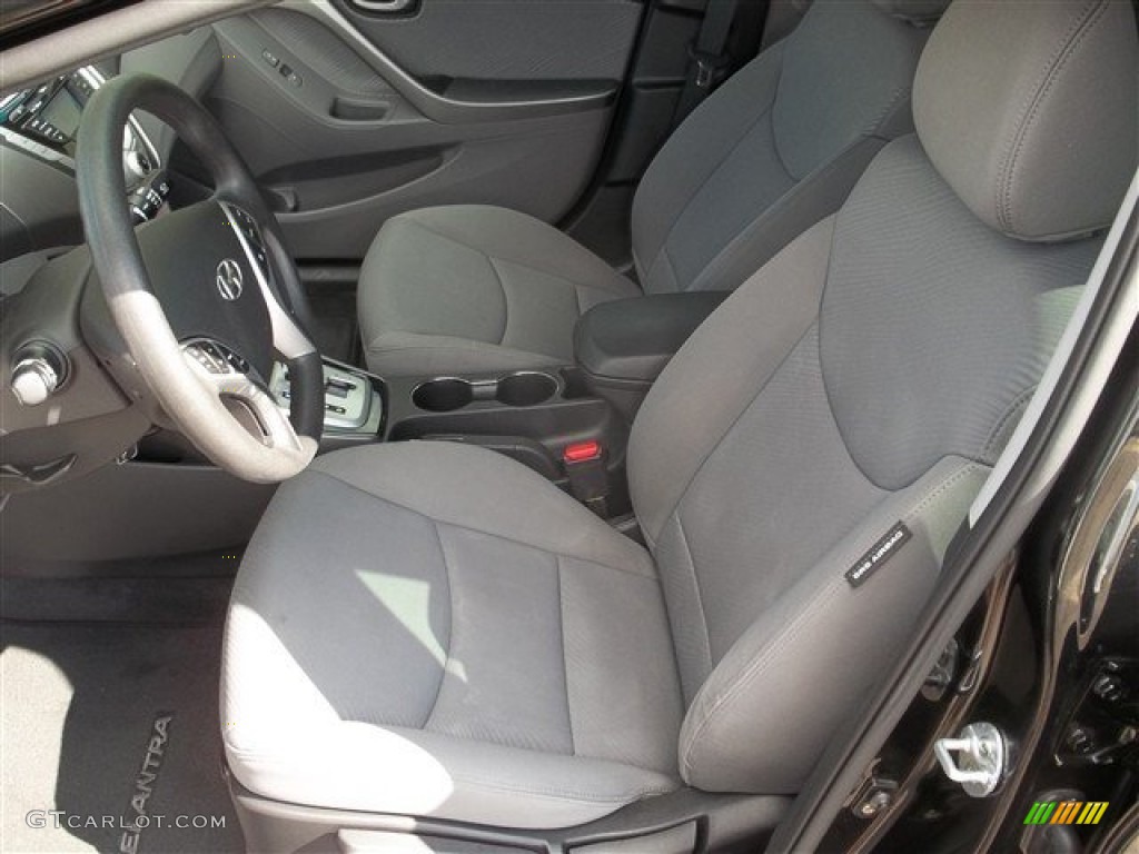 2012 Elantra GLS - Midnight Black / Gray photo #26