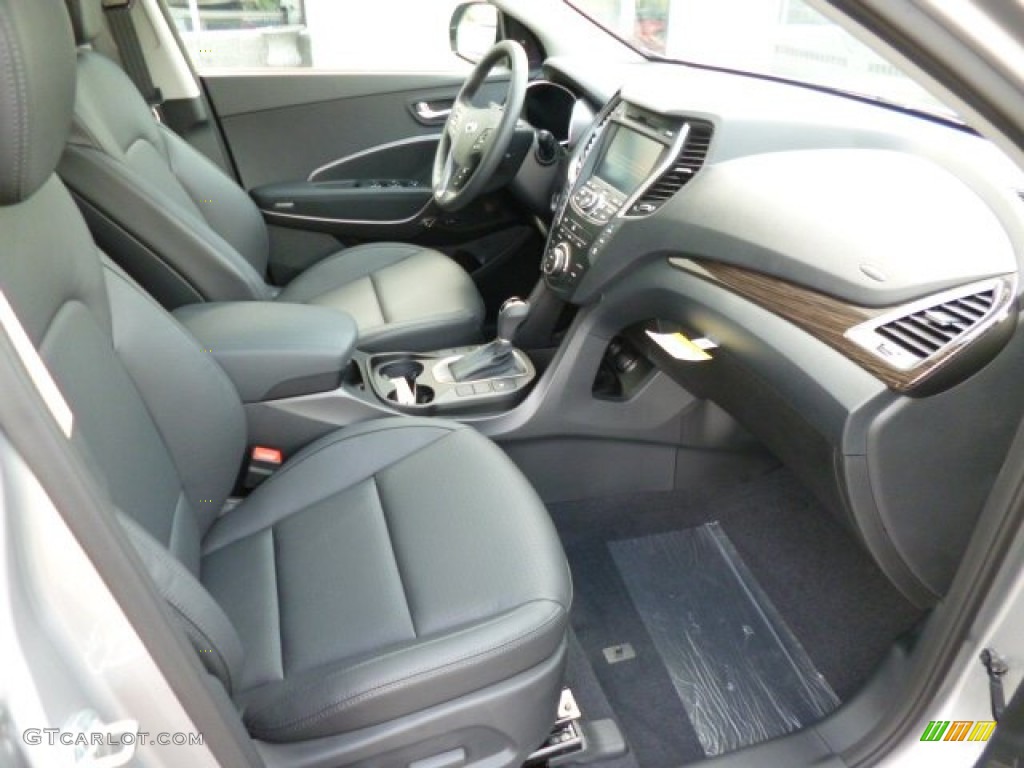 Black Interior 2013 Hyundai Santa Fe Limited AWD Photo #82182190
