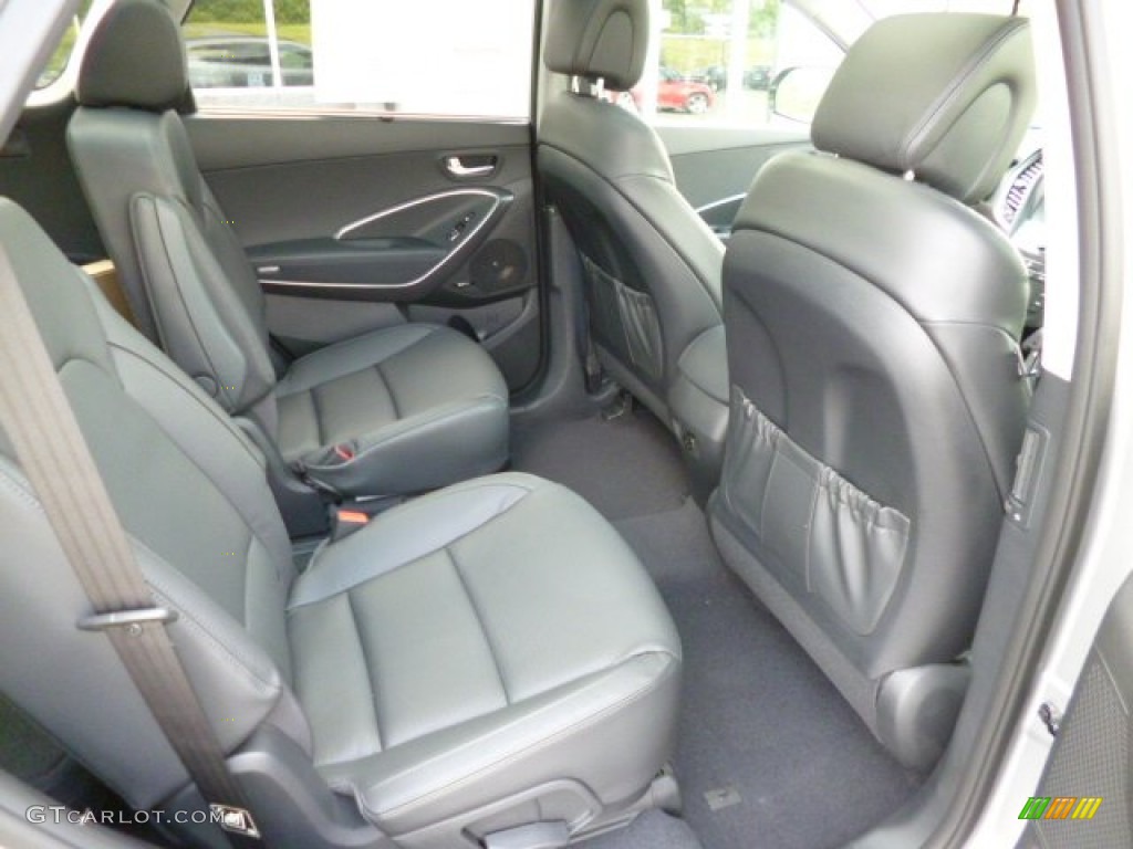 Black Interior 2013 Hyundai Santa Fe Limited AWD Photo #82182213