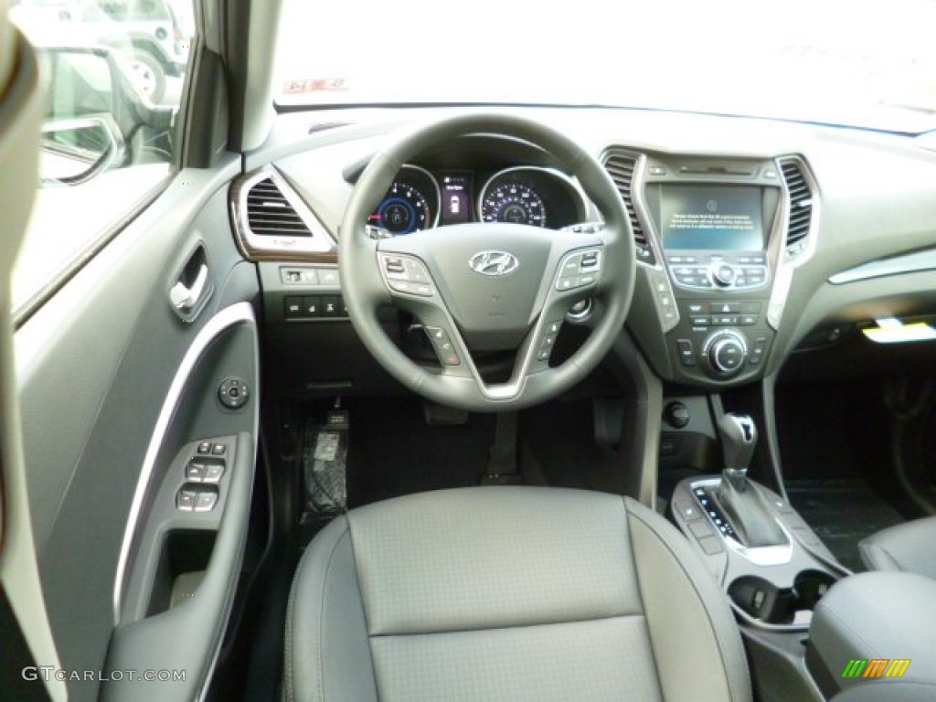 2013 Hyundai Santa Fe Limited AWD Black Dashboard Photo #82182307