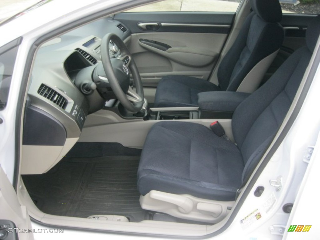 2009 Civic Hybrid Sedan - Taffeta White / Blue photo #15