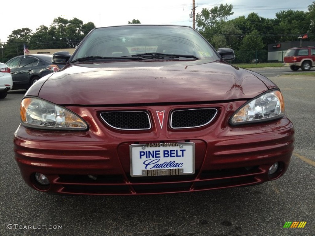 2000 Grand Am SE Sedan - Redfire Metallic / Dark Pewter photo #2