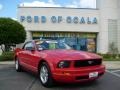 2008 Torch Red Ford Mustang V6 Deluxe Convertible  photo #1