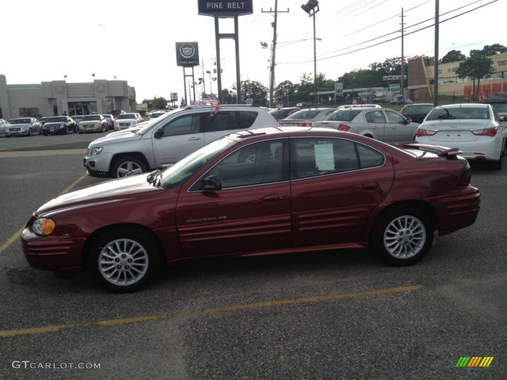 2000 Grand Am SE Sedan - Redfire Metallic / Dark Pewter photo #4