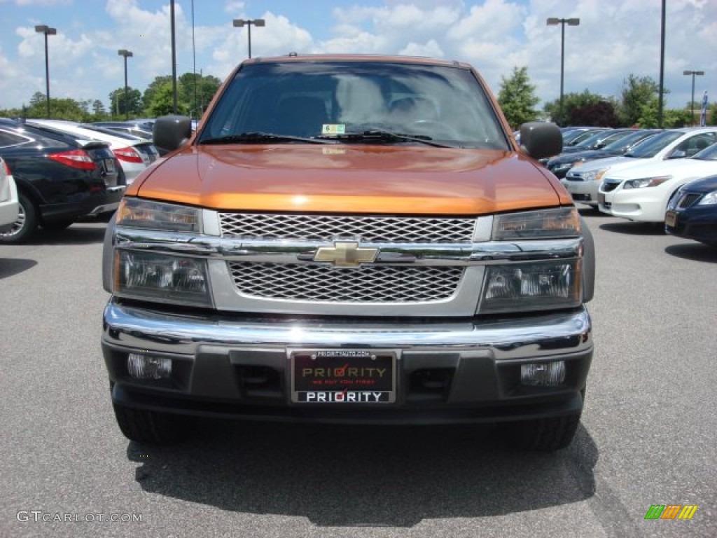 2007 Colorado LT Crew Cab 4x4 - Sunburst Orange Metallic / Very Dark Pewter photo #7