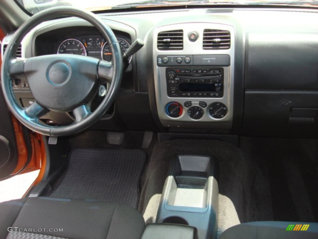2007 Colorado LT Crew Cab 4x4 - Sunburst Orange Metallic / Very Dark Pewter photo #12