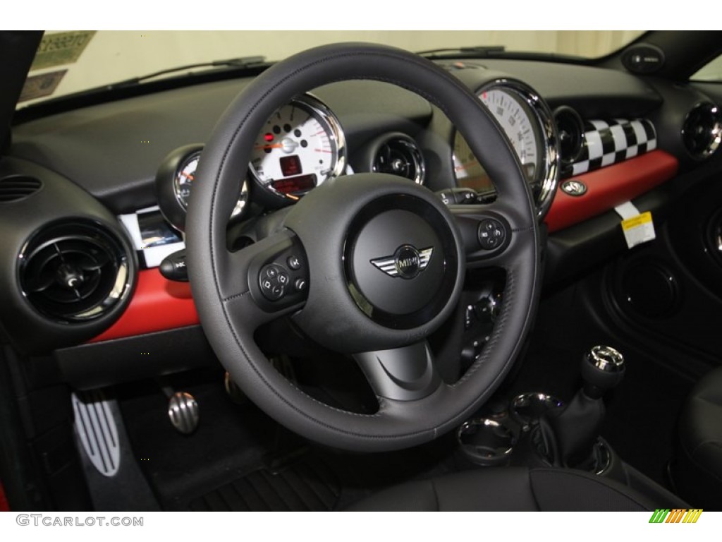 2013 Cooper S Roadster - Chili Red / Carbon Black photo #25