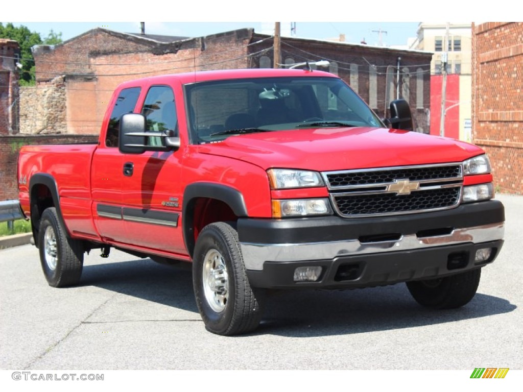 2007 Silverado 2500HD Classic LT Extended Cab 4x4 - Victory Red / Dark Charcoal photo #15