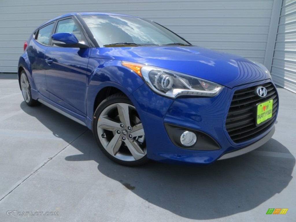 2013 Veloster Turbo - Marathon Blue / Black photo #1