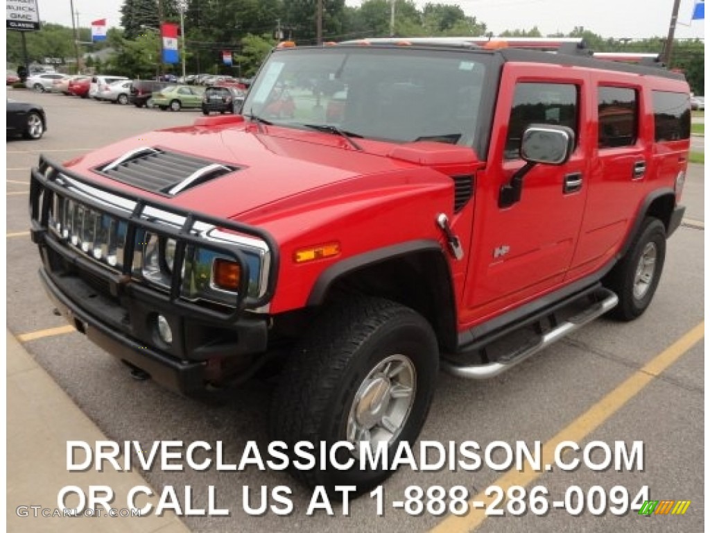2004 H2 SUV - Victory Red / Ebony photo #1