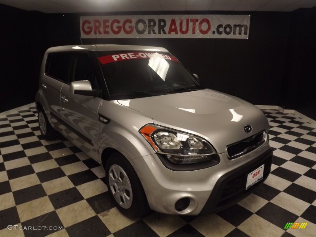 Bright Silver Kia Soul