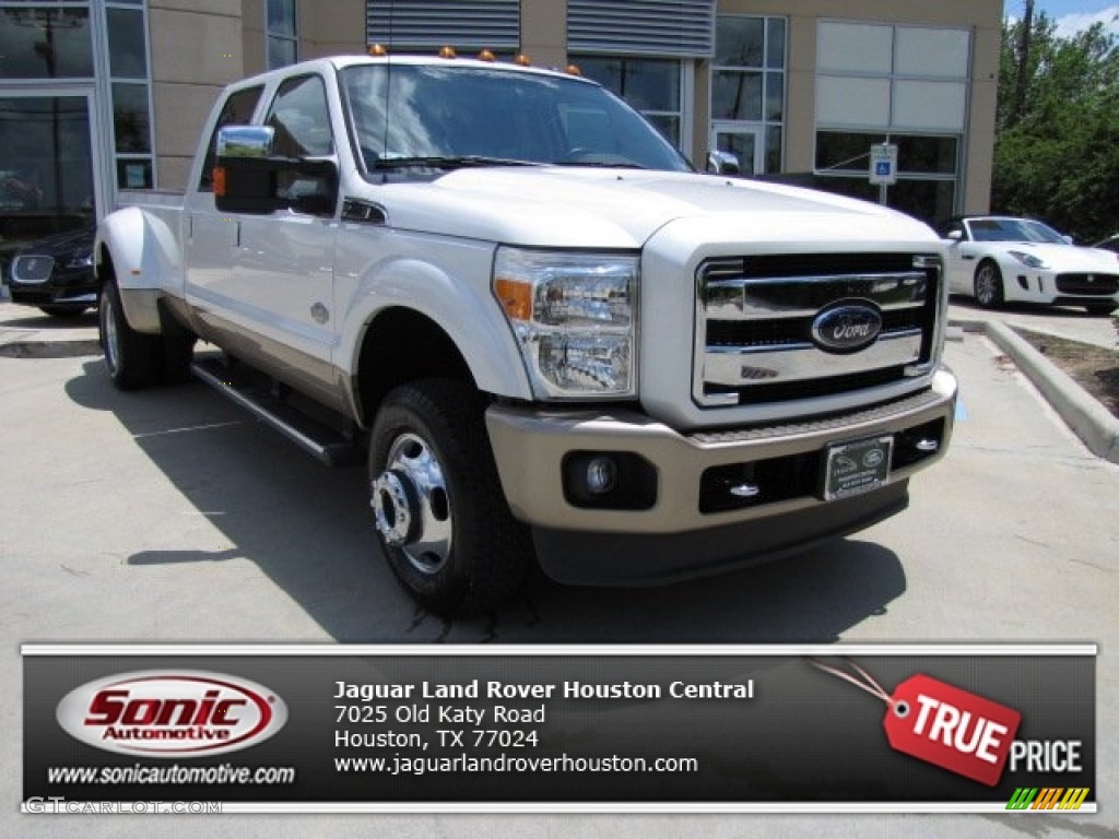 2012 F350 Super Duty King Ranch Crew Cab 4x4 Dually - Oxford White / Chaparral Leather photo #1