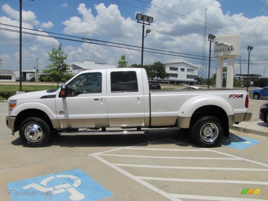 2012 F350 Super Duty King Ranch Crew Cab 4x4 Dually - Oxford White / Chaparral Leather photo #8