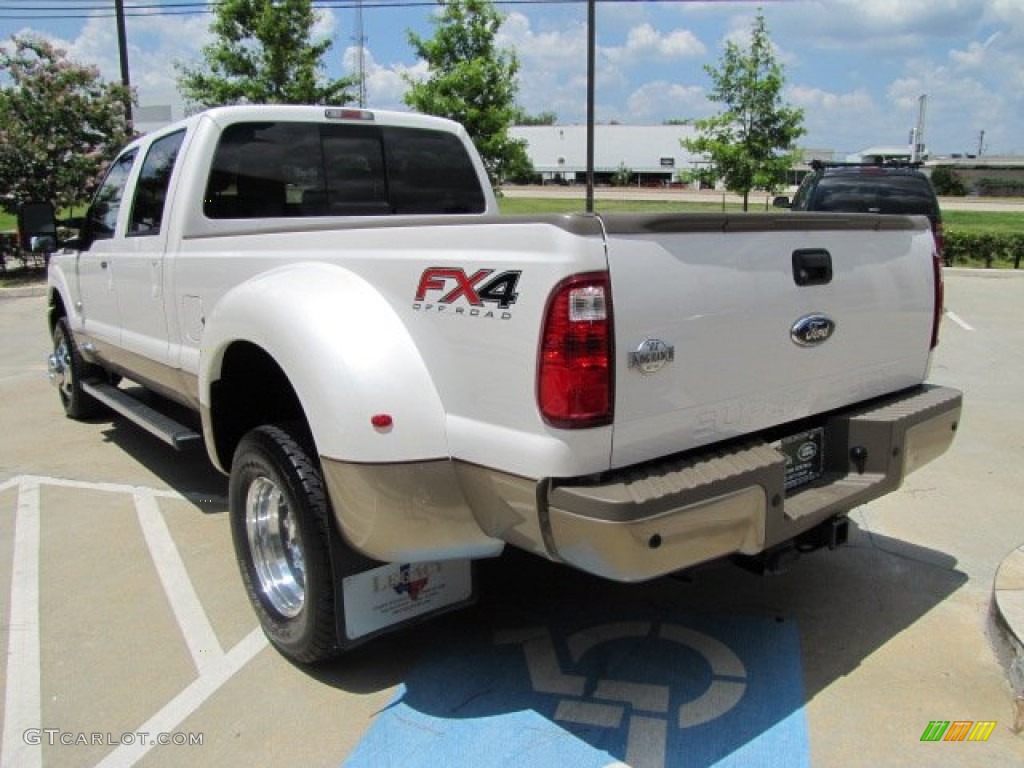 2012 F350 Super Duty King Ranch Crew Cab 4x4 Dually - Oxford White / Chaparral Leather photo #9