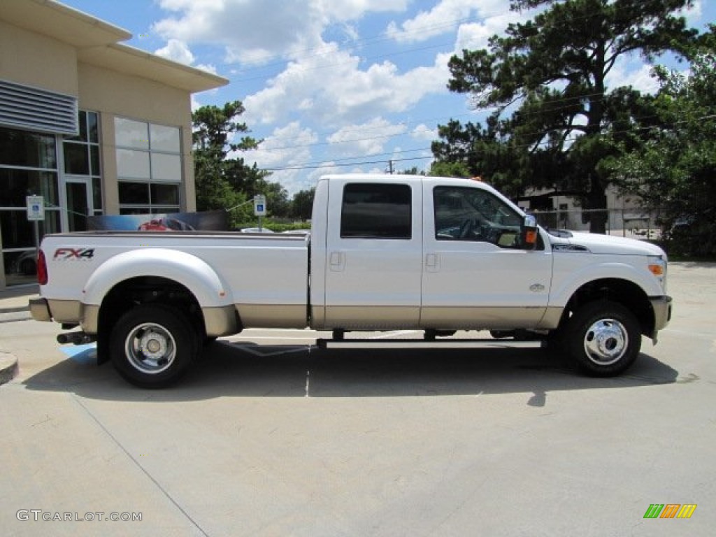 2012 F350 Super Duty King Ranch Crew Cab 4x4 Dually - Oxford White / Chaparral Leather photo #14