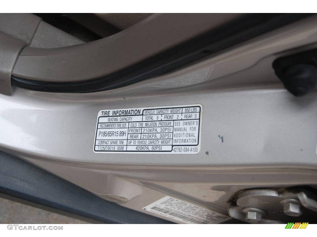 1998 Accord LX Sedan - Regent Silver Pearl / Ivory photo #34