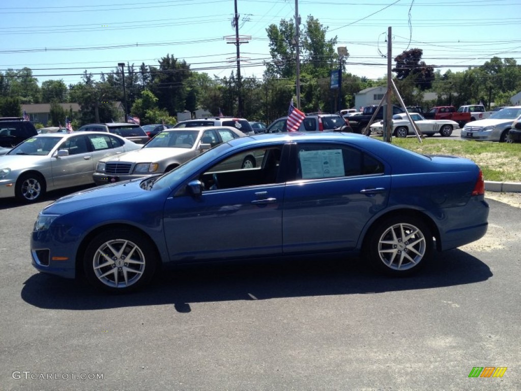 2010 Fusion SEL - Sport Blue Metallic / Medium Light Stone photo #17