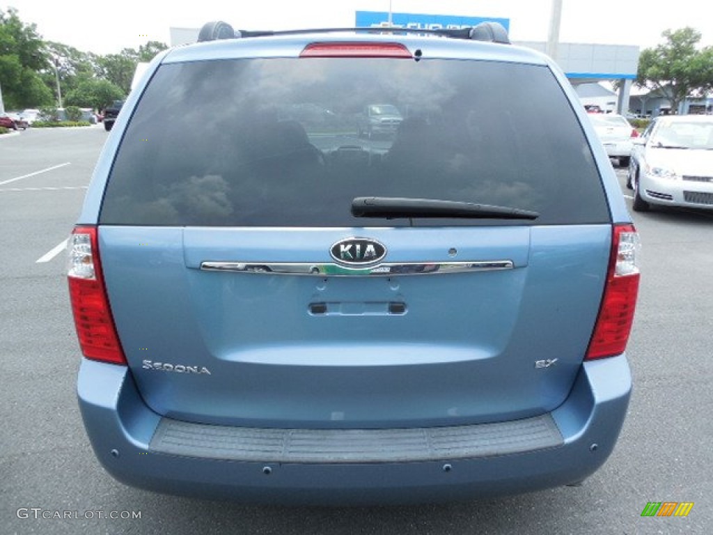 2008 Sedona EX - Glacier Blue Metallic / Gray photo #9